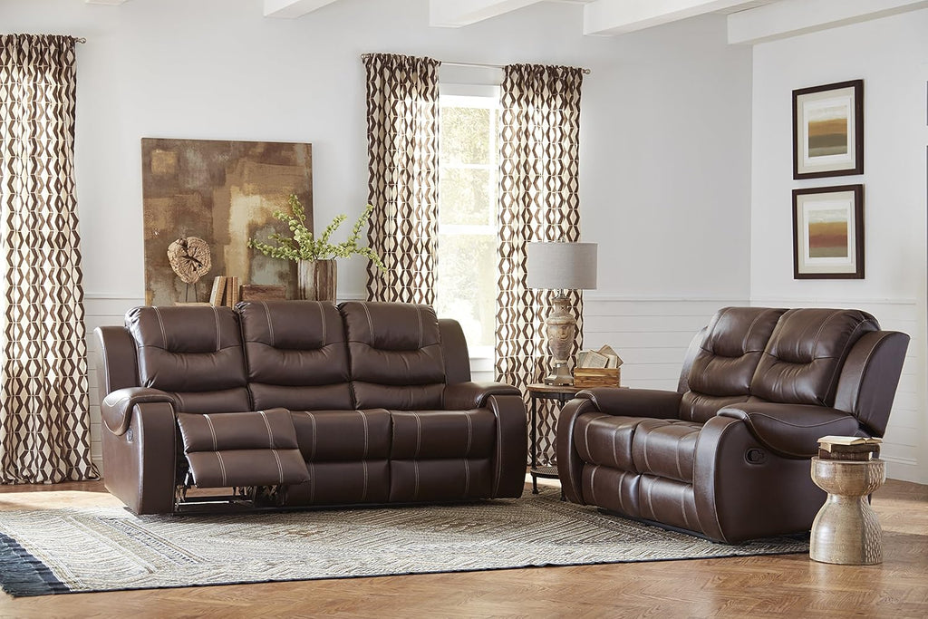 Brown Two Piece Sofa and Loveseat Z81632