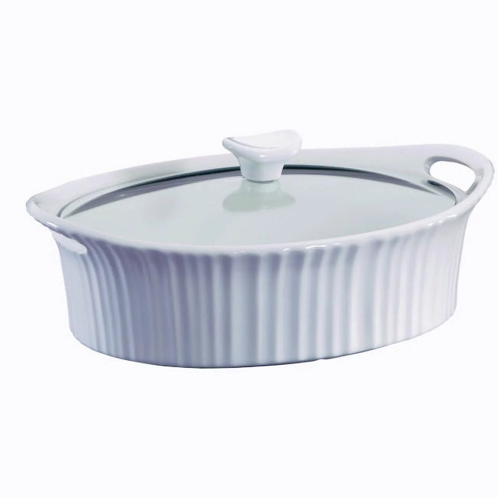 Oval Casserole with Glass Lid, 2.5 Quart H803