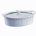 Oval Casserole with Glass Lid, 2.5 Quart H803