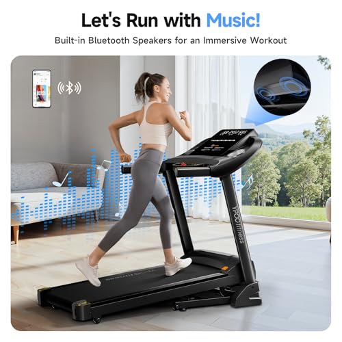 Auto Foldable Treadmill with Incline, 300 lbs Weight Capacity E458