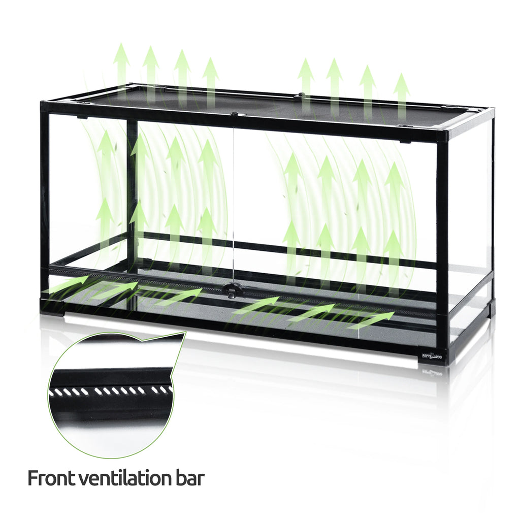 Glass Reptile Terrarium 50 Gallon 36" x 18" x 18" with Screen Ventilation S424
