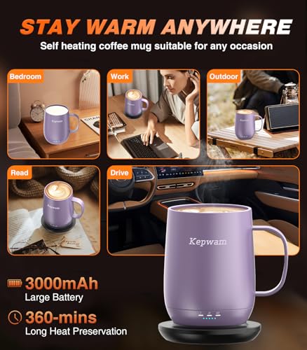 16oz Self Heating Coffee Mug with Temperature Control U27476