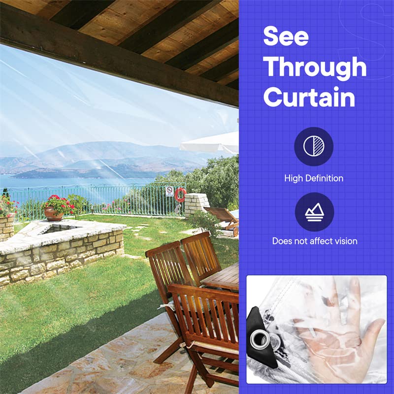 8x8 FT Heavy Duty Clear Vinyl Tarp C388316