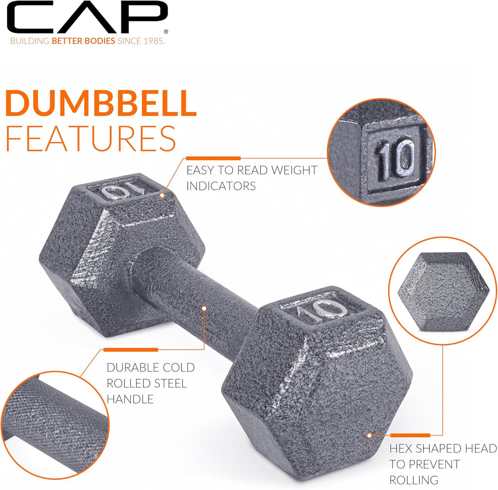 40 lb Cast Iron Hex Dumbbell A2277