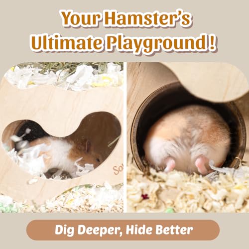Large Wooden Rabbit Hideout with Ramps and Tunnels R17601