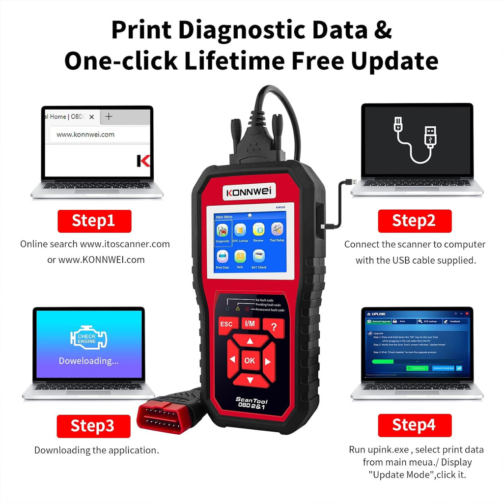 OBD II Scanner Diagnostic Scan Tool Pack of 2 U460042