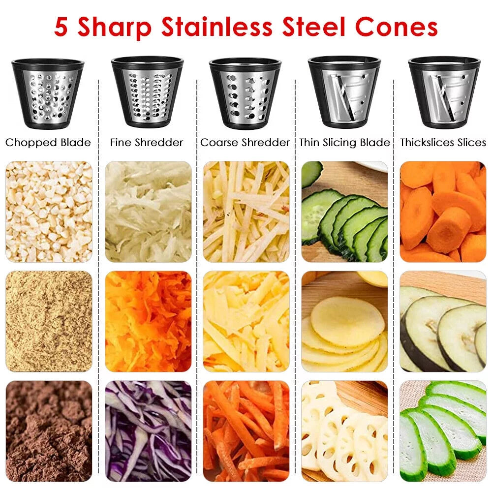 Electric Cheese Grater, Electric Slicer Shredder, Chopper E98786