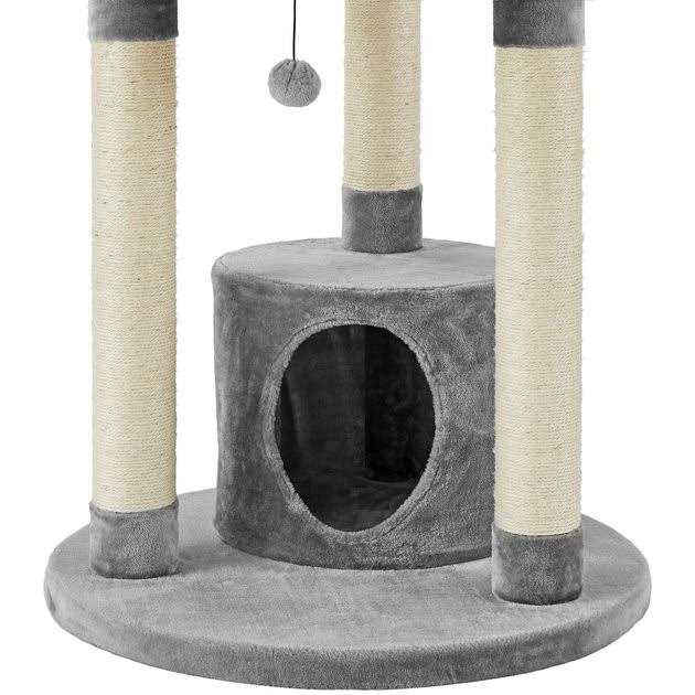59.5-in Heavy Duty Faux Fur Cat Tree Condo J631