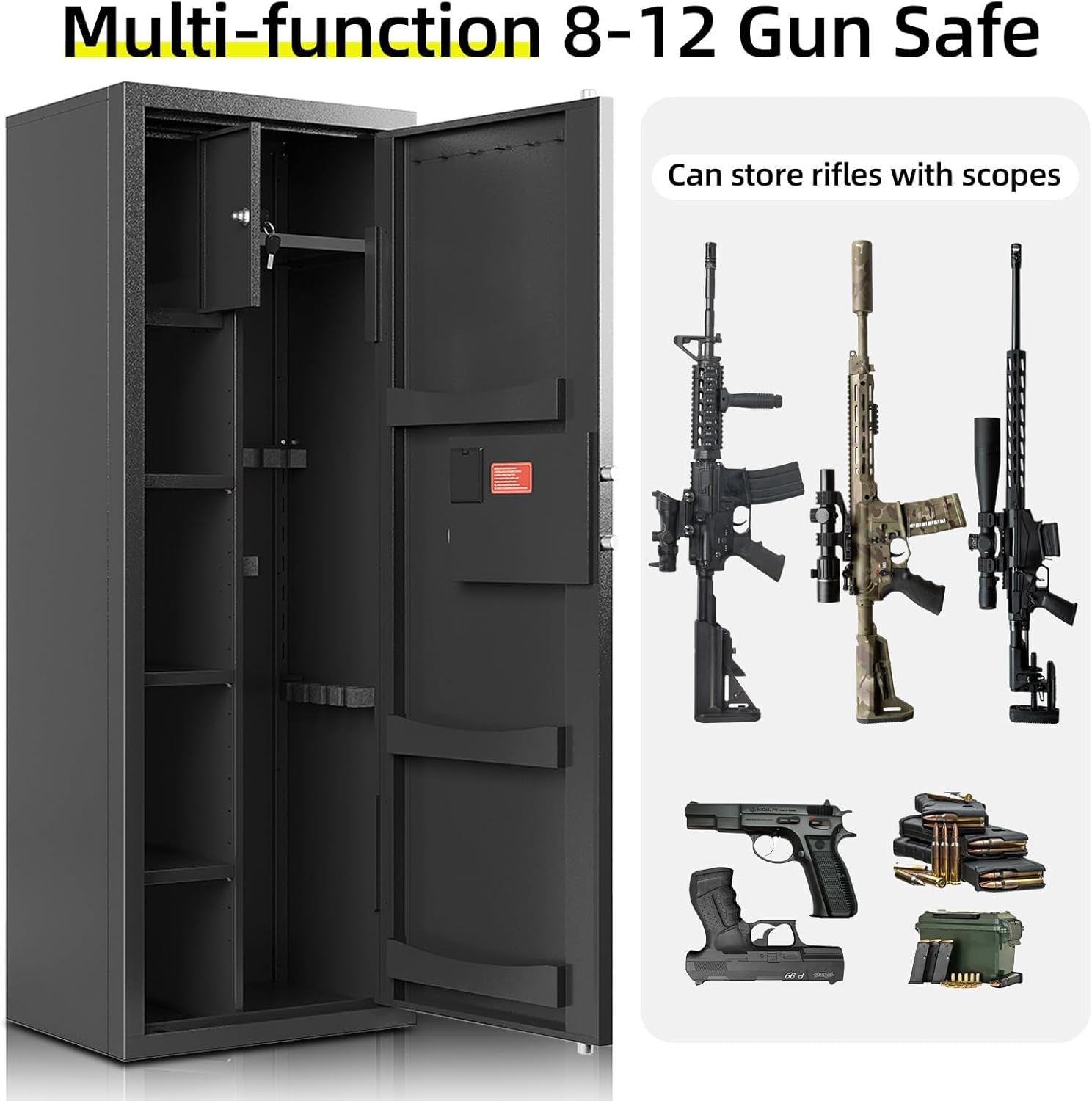 8-12 Gun Safe with Adjustable Shelves L61625
