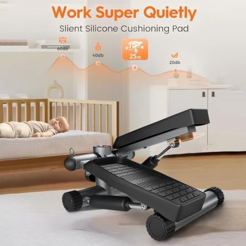 Mini Stepper with Resistance Bands and LCD Monitor J747