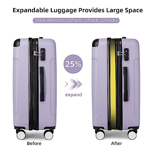 6 Piece Hardside Expandable Luggage Set with TSA Lock U47710