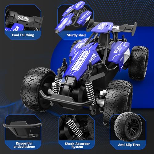 2.4GHz 25KM/H 1:16 Off-Road RC Car with LED Lights and 1800mAh Rechargeable Battery F58095