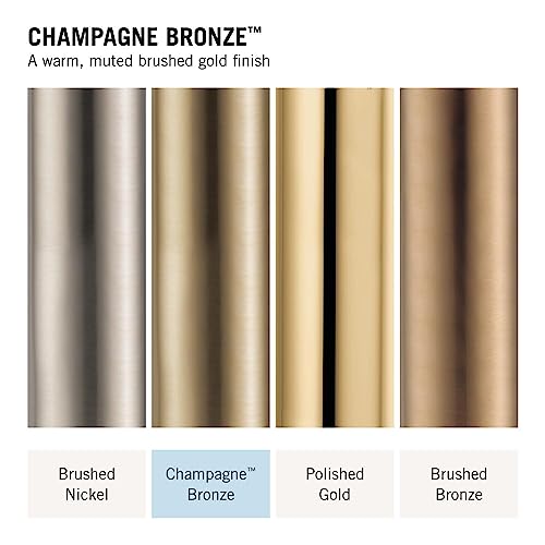 3-Setting Gold Shower System Including Shower Head, Handheld Shower, Shower Handle, Shower Diverter and Shower Valve Kit, Champagne Bronze O37532