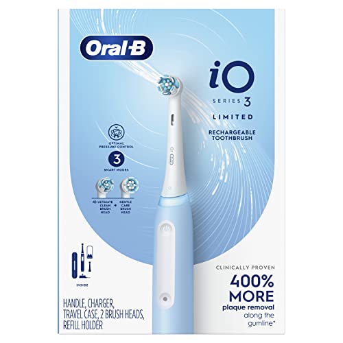 Blue Rechargeable Electric Toothbrush with 2 Brush Heads and Travel Case E960327