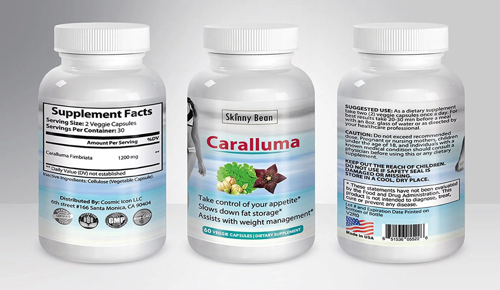 1200mg Caralluma Fimbriata Extract Vegan Diet Pills Q2477