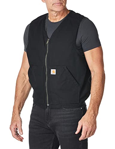 Relaxed Fit Washed Duck Sherpa Lined Vest L47013