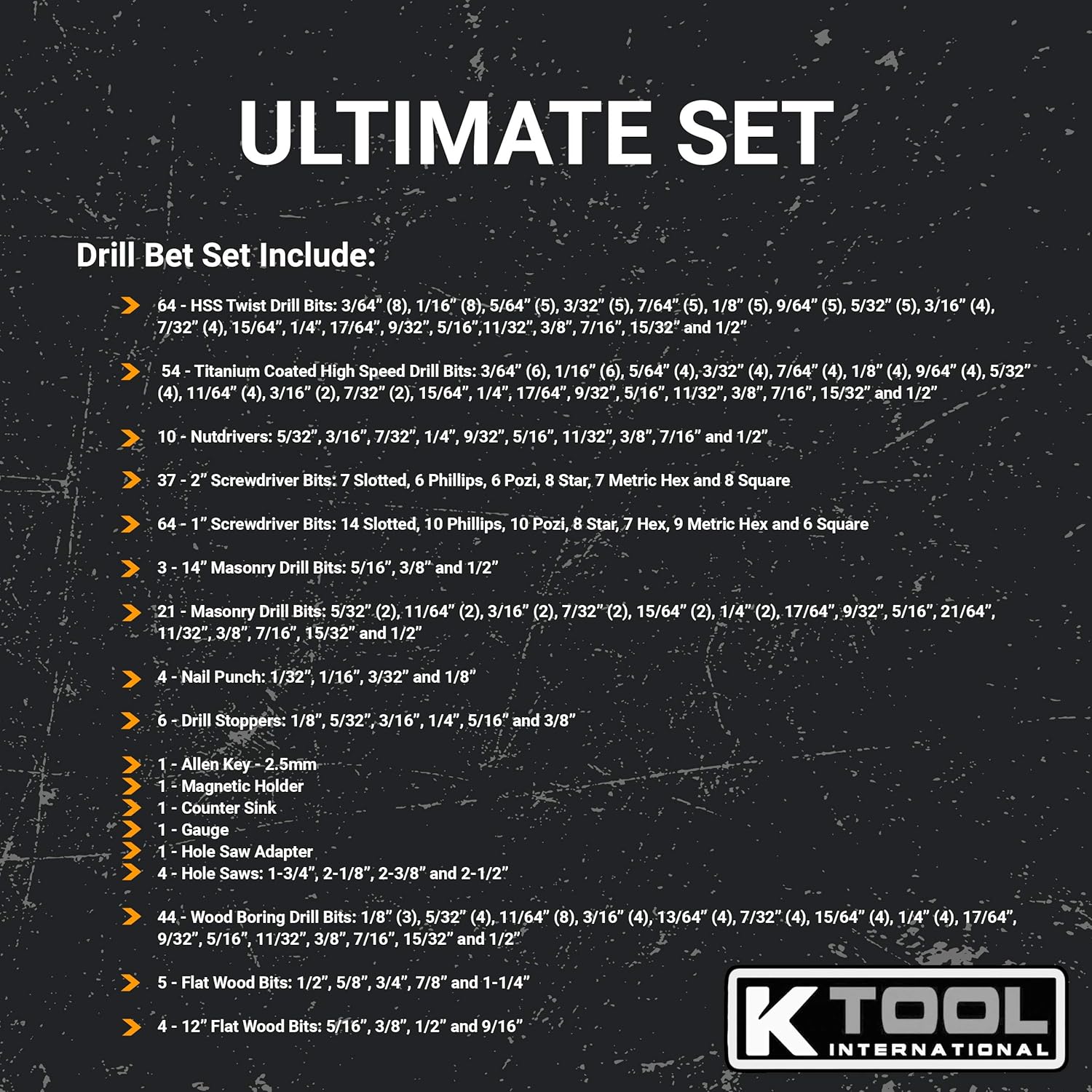 326 Piece Drill Bit Set with Case K186