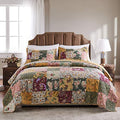 Natural 3-Piece Full/Queen Cotton Quilt Set Y97519