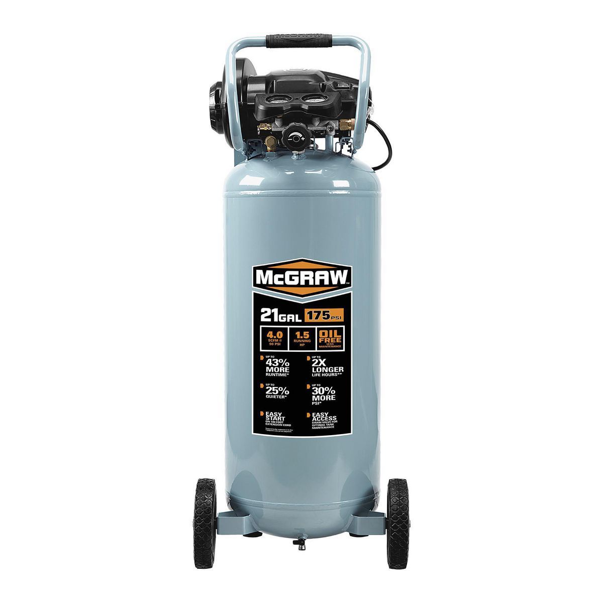 21 Gallon 175 PSI Oil-Free Vertical Air Compressor S314546