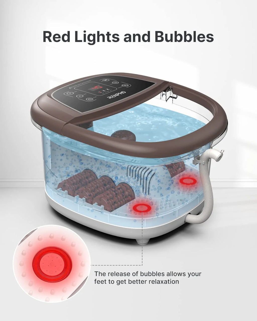 Foot Spa Bath Massager with Heat Bubbles Massage Y3077