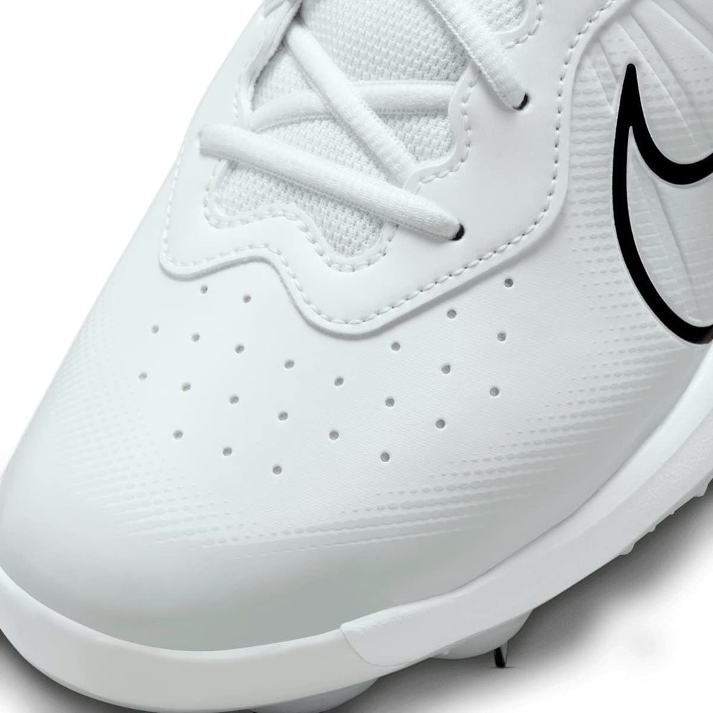 White Gray Size 8 Medium Baseball Cleats D1289