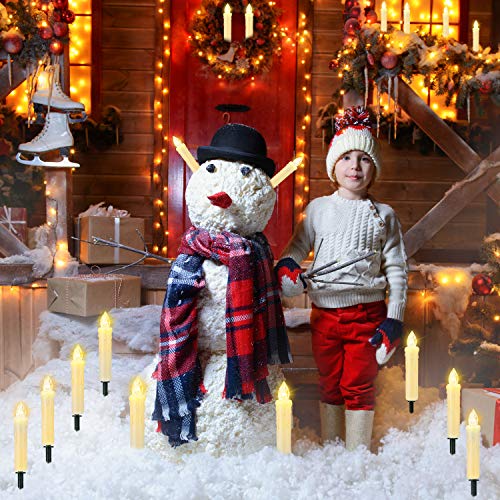 10 PCS LED Flameless Taper Candle with Remote Timer T62106