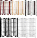 6 Panels Room Divider Privacy Screen Partition 71" Tall Cherry Finish 104" Wide F110184