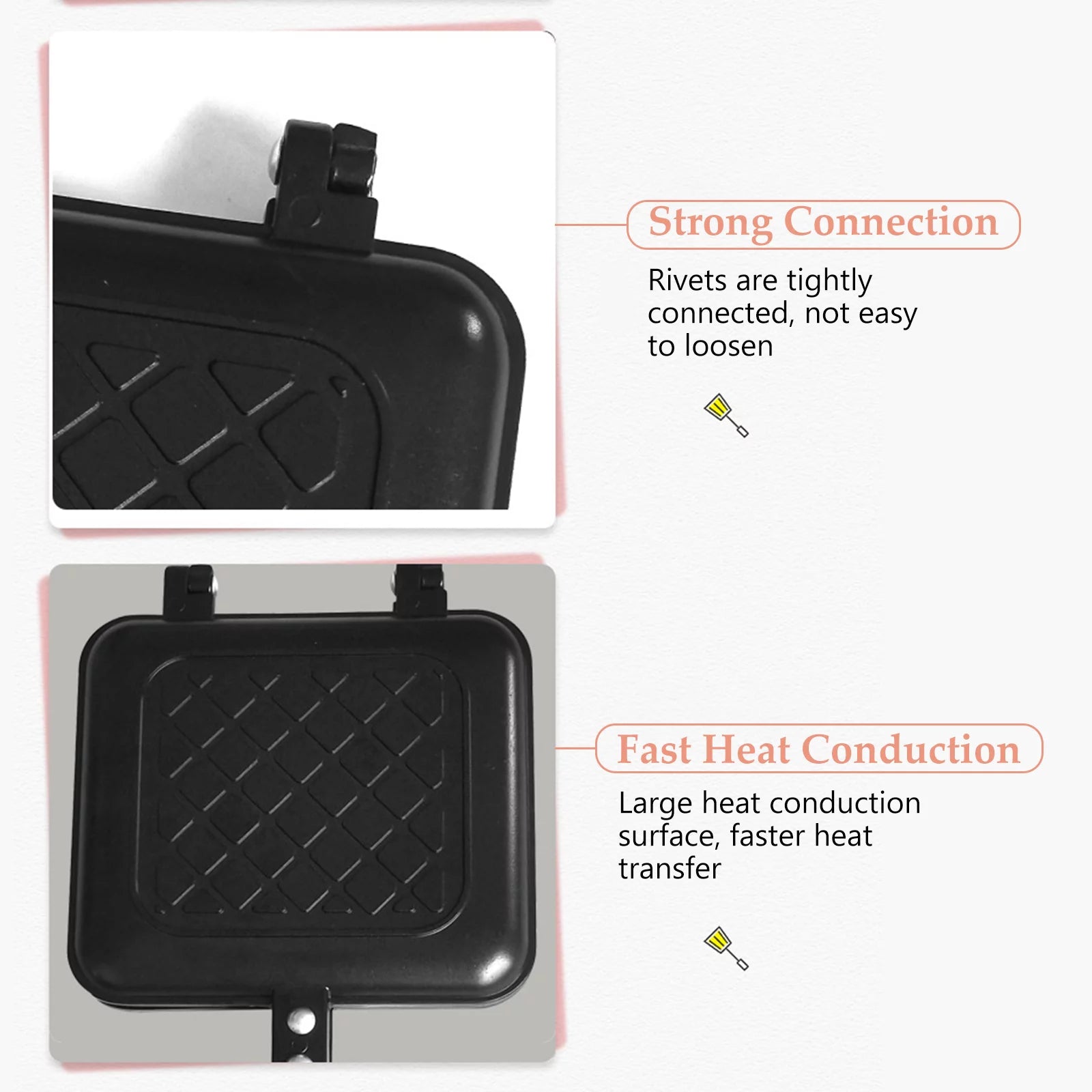 Non-stick Sandwich Maker with Insulated Handle U273