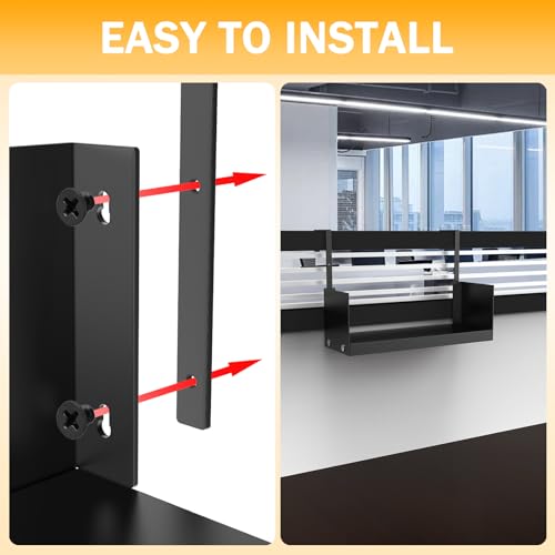 Cubicle Shelf Storage Organizer Bookshelf with Hooks E535