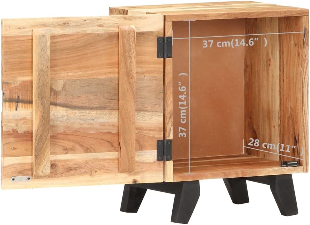 Solid Acacia Wood Corner Cabinet 15.7"x11.8"x20.1" G742374