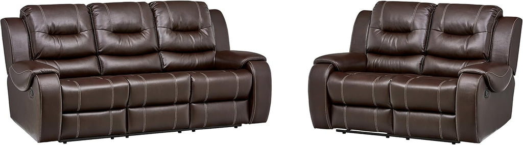 Brown Two Piece Sofa and Loveseat Z81632
