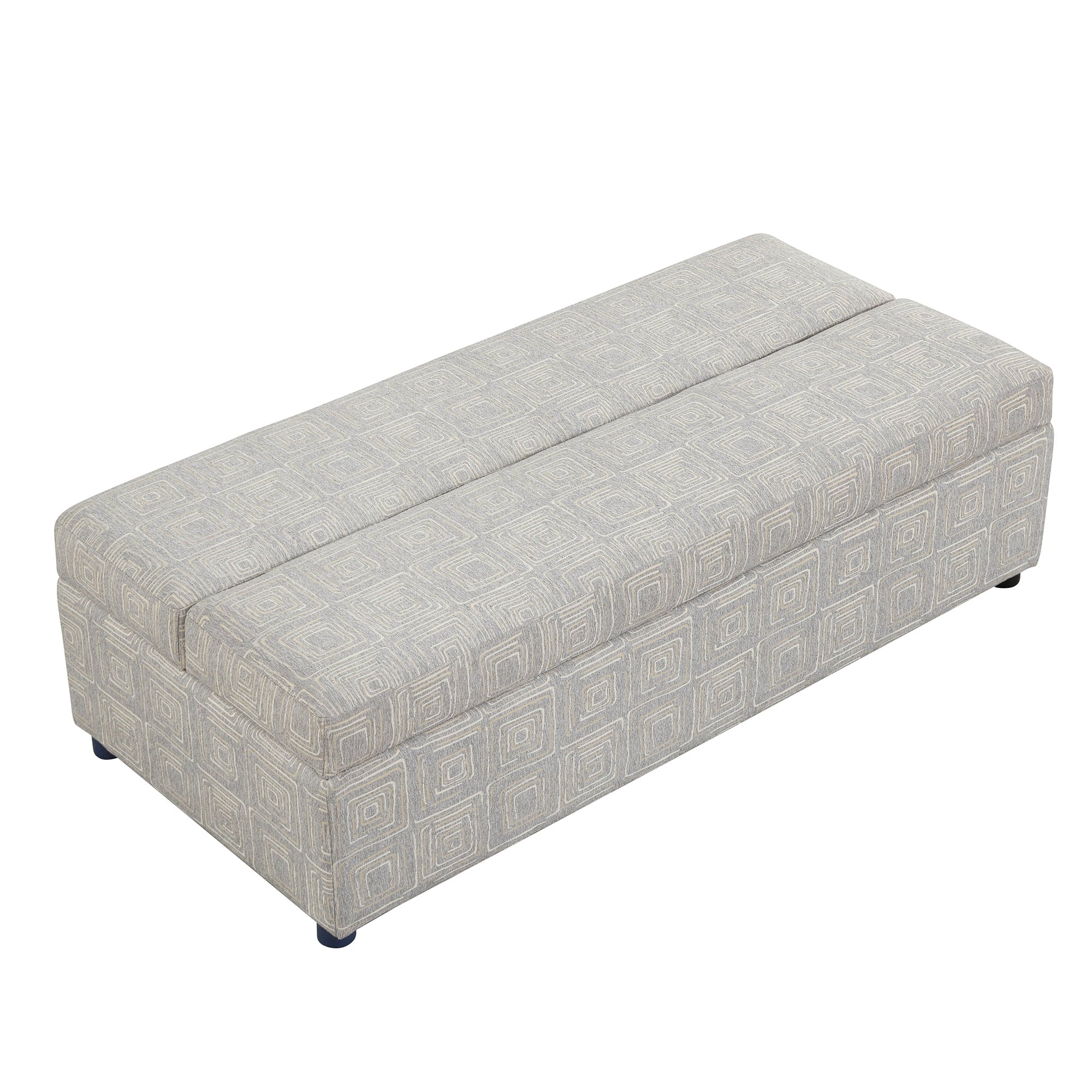 Gray Folding Ottoman Sleeper Bed with Mattress R91116