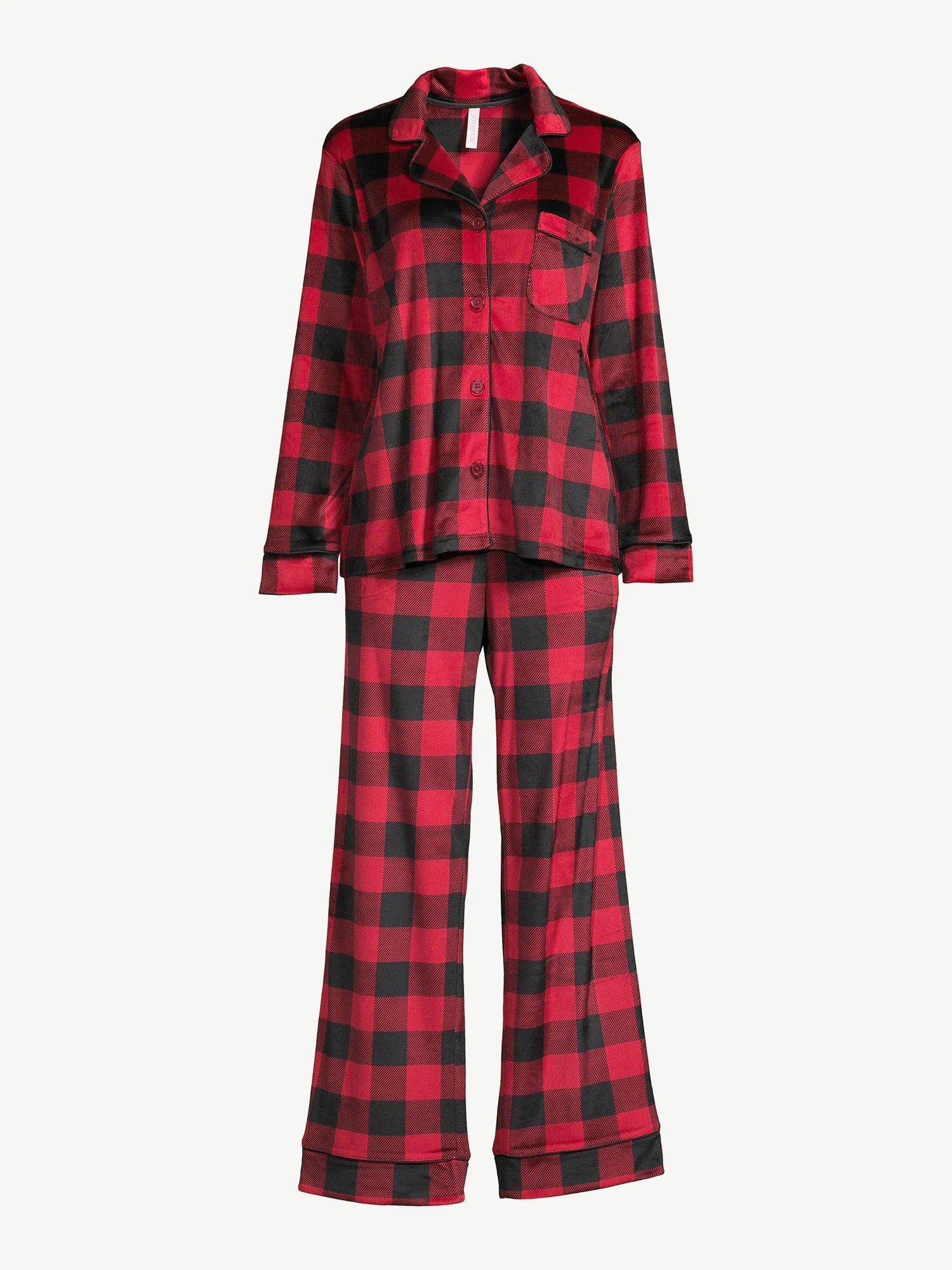 Velour Knit Pajama Set, 2-Piece O871244