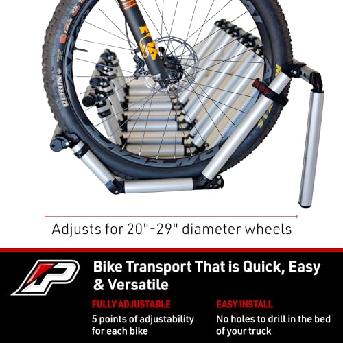 All-Aluminum Truck Bed 2 Bike Rack N6354