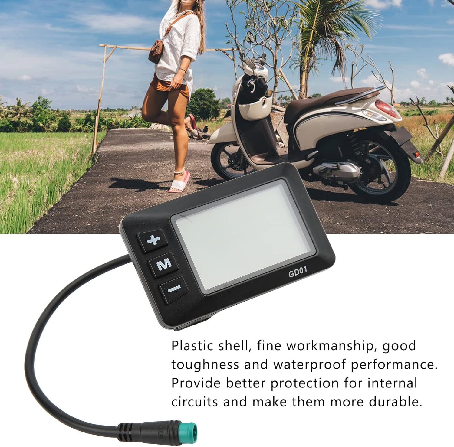5 Pin Waterproof Speedometer and Odometer with Backlight LCD Display R307