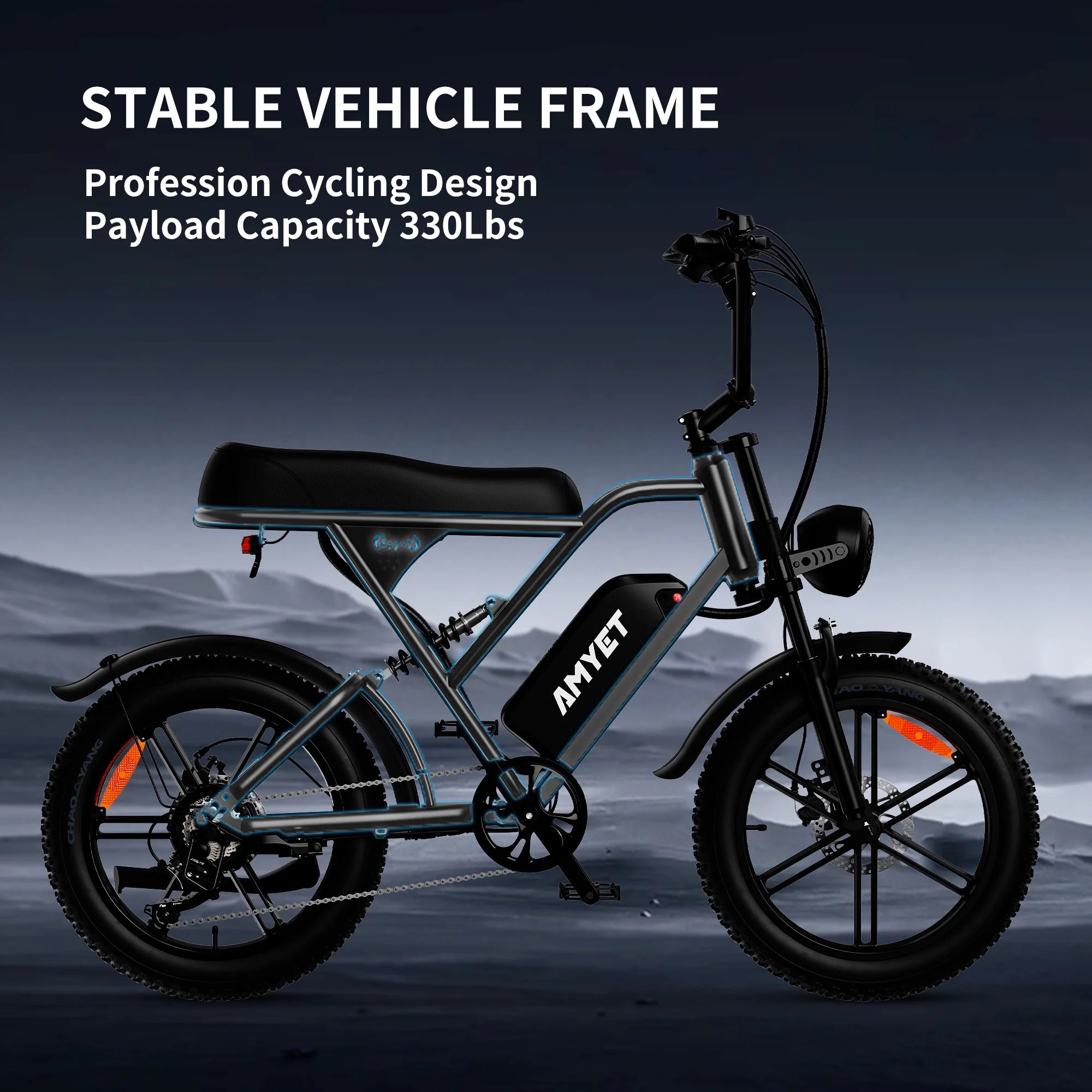 Electric Bike with 48V20Ah Removable Battery, 20" Fat Tire, Dual Shock Absorber L1208