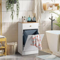 White Tilt Out Laundry Hamper Cabinet with Drawer K152510