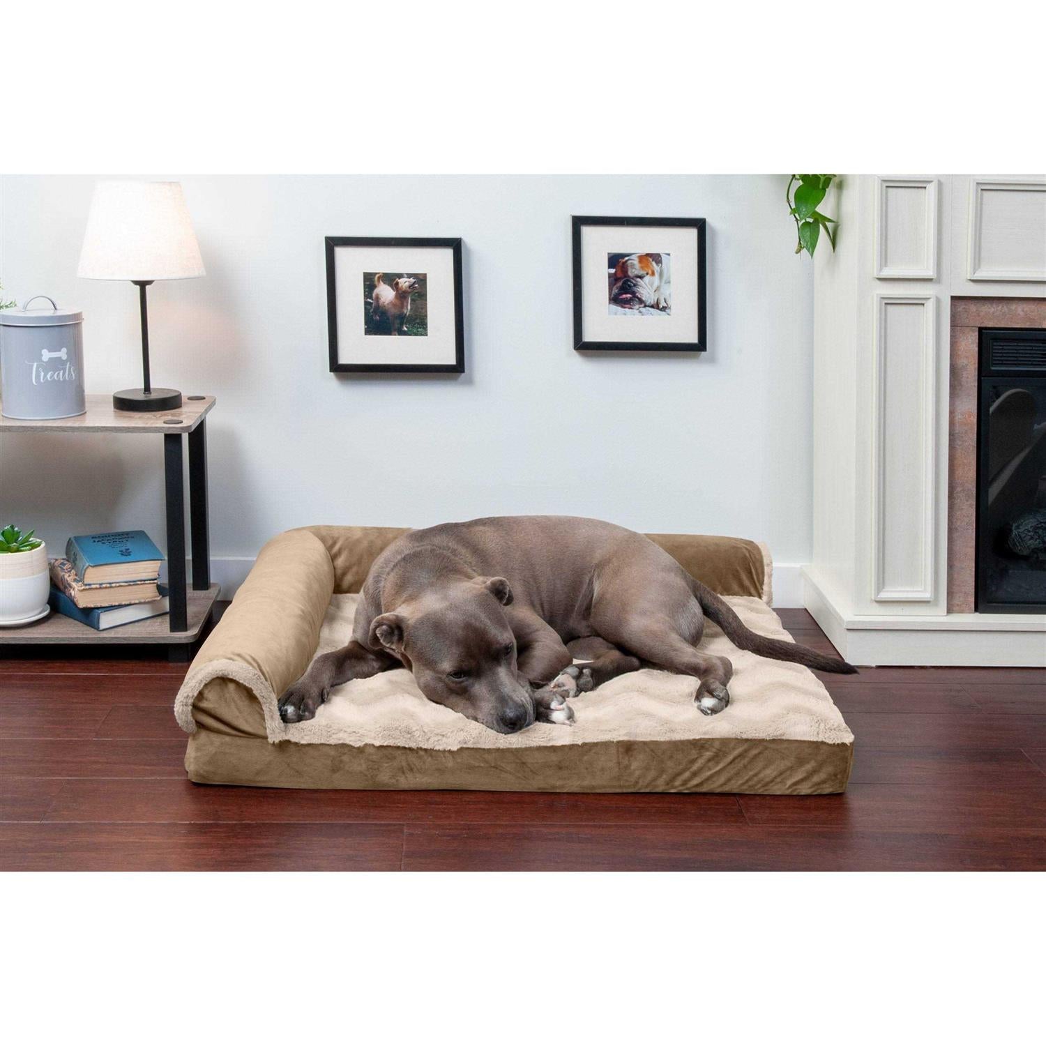 Velvet Chaise Lounge Dog Bed N910891