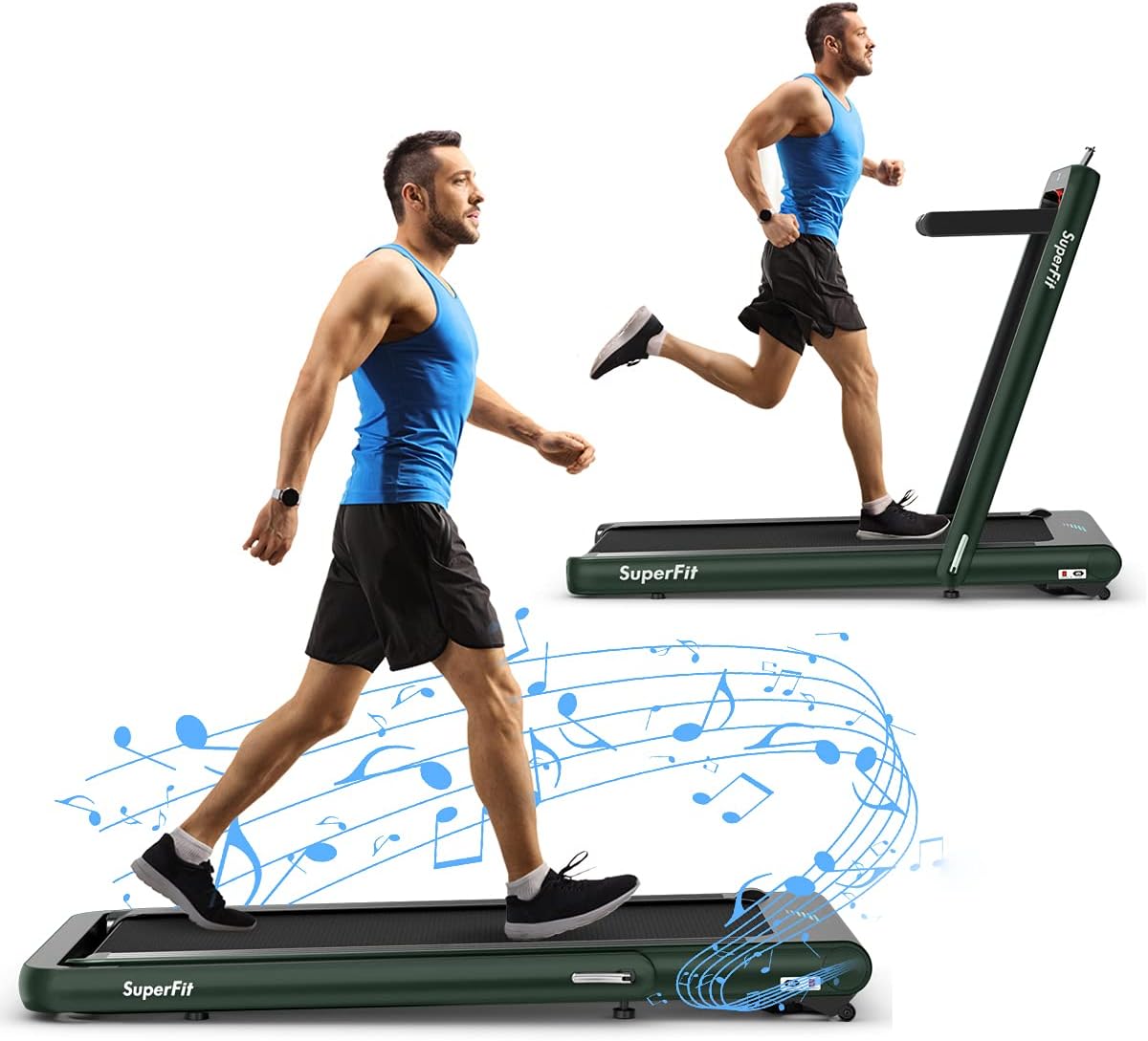 2 in 1 Folding Treadmill with APP Control S39568