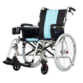 Silver 20" Wide Seat Foldable Magnesium Wheelchair with Travel Bag E5558