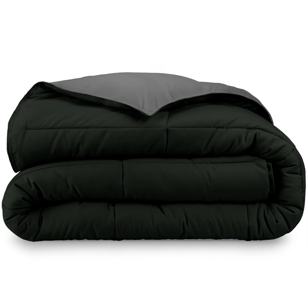 King Black 100% Polyester Plush Comforter P99779