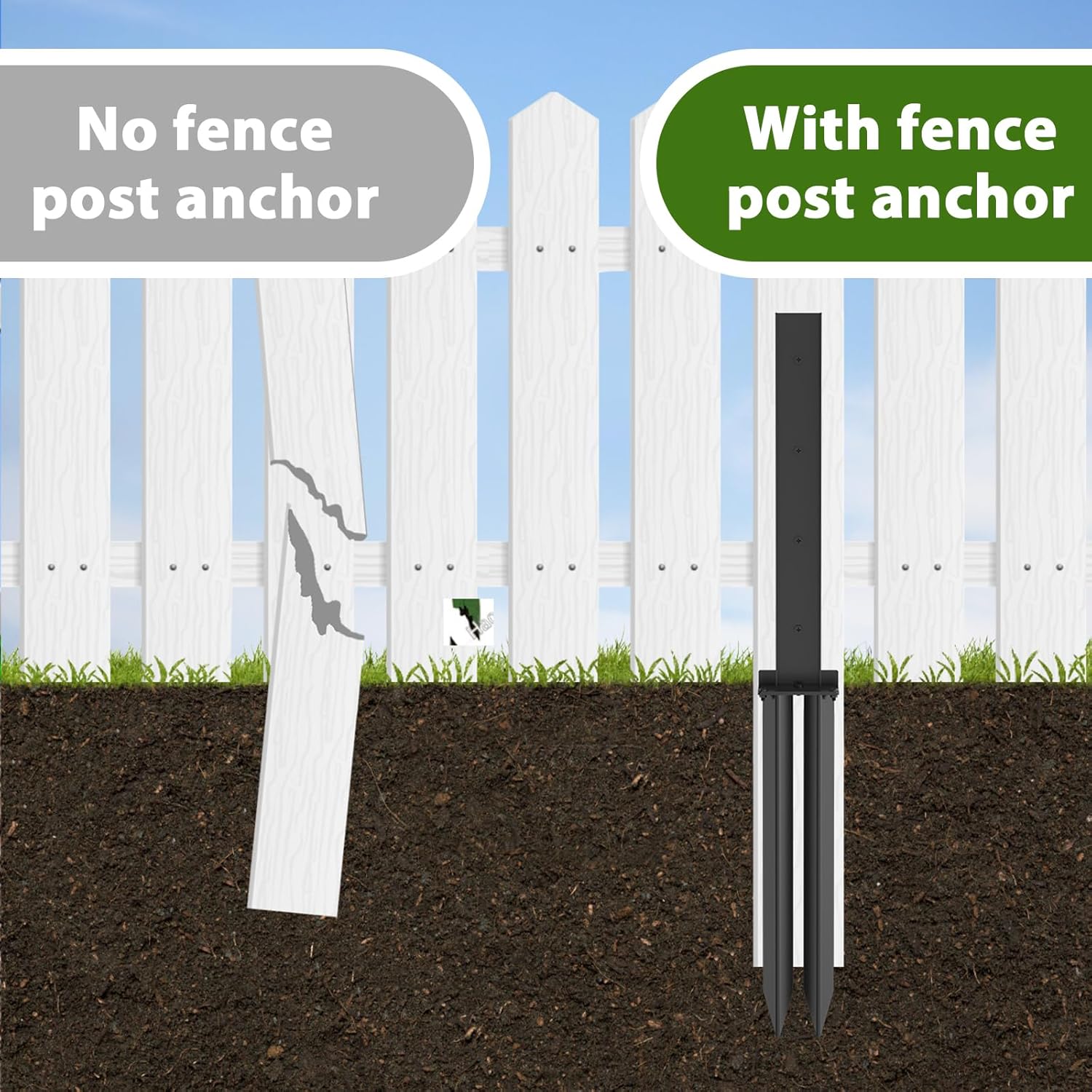 Heavy Duty Steel Fence Post Repair Kit E741