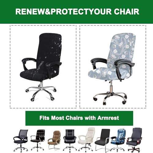 Printed Office Chair Cover with Zipper, M, 24 I369