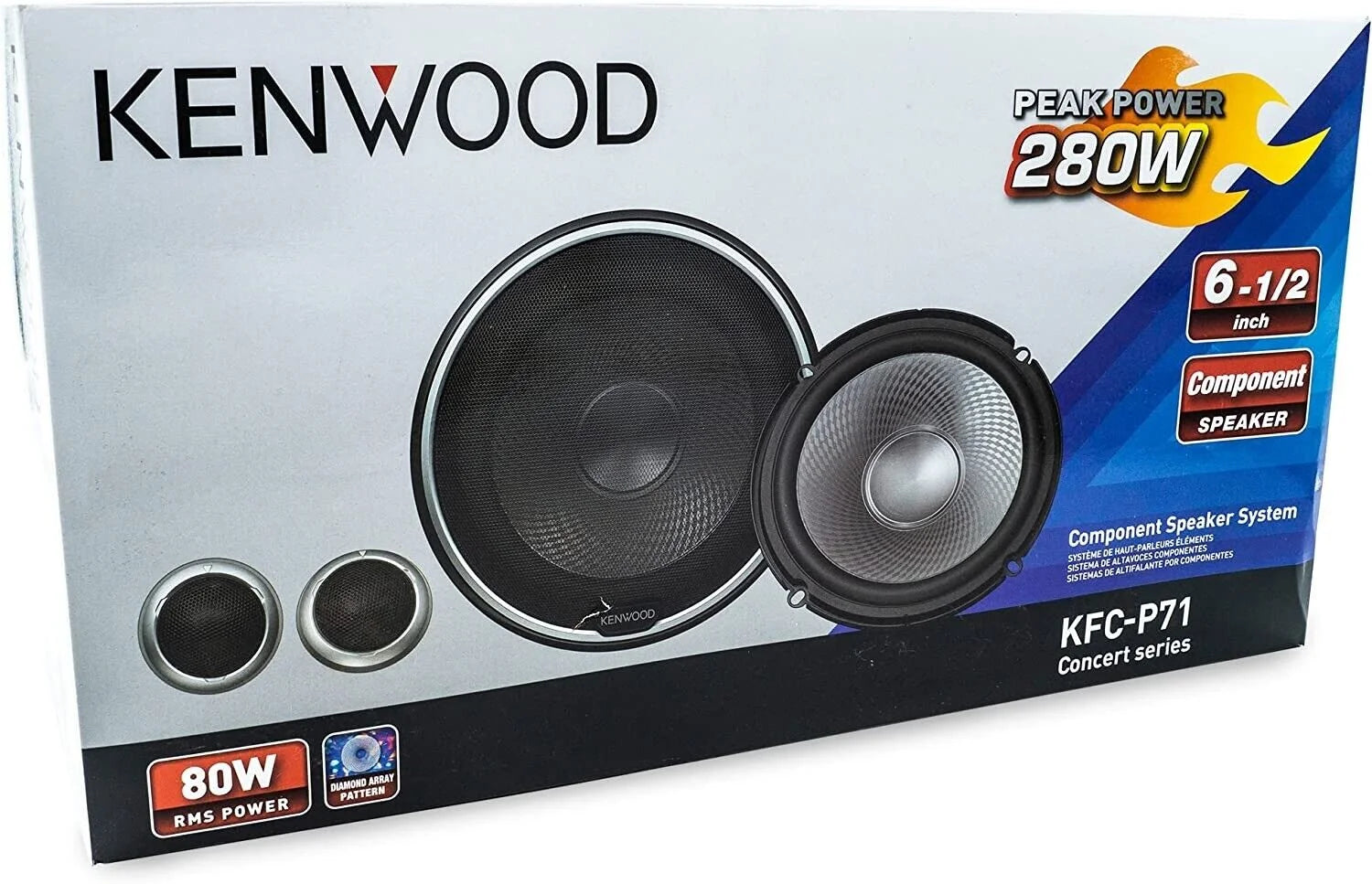 280 Watts 6-1/2" Component Speaker System U611