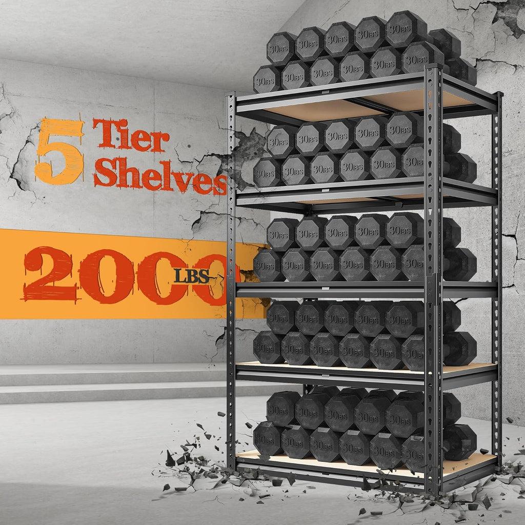 5 Tier Adjustable Metal Shelving J762027