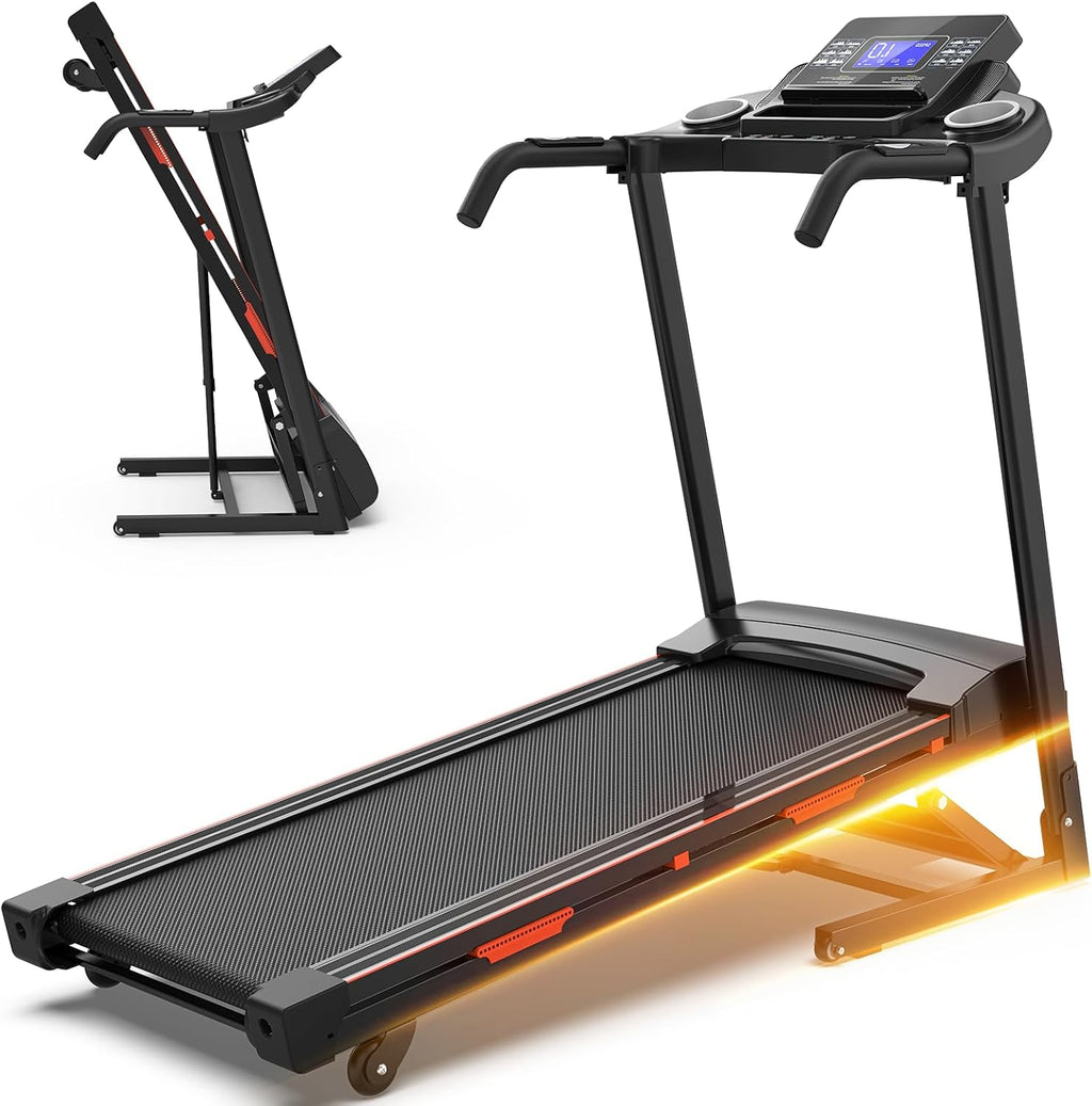 Folding Treadmill with 0-15% Auto Incline, 3.0 HP, 300LBS Weight Capacity E568