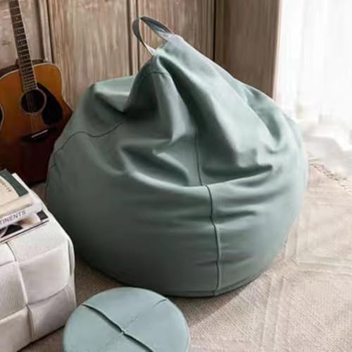 Off-White Cotton Linen Bean Bag Chair Cover, 2.6ft V971