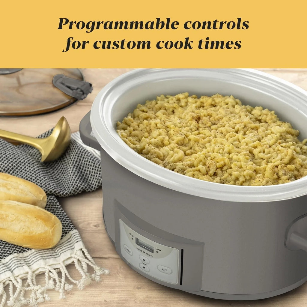 7-Quart Programmable Slow Cooker, Grey D40540