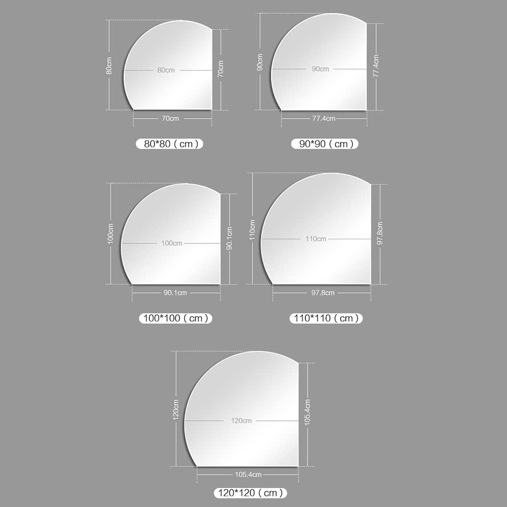 Half Circle Wall Mirror 100CM W84819