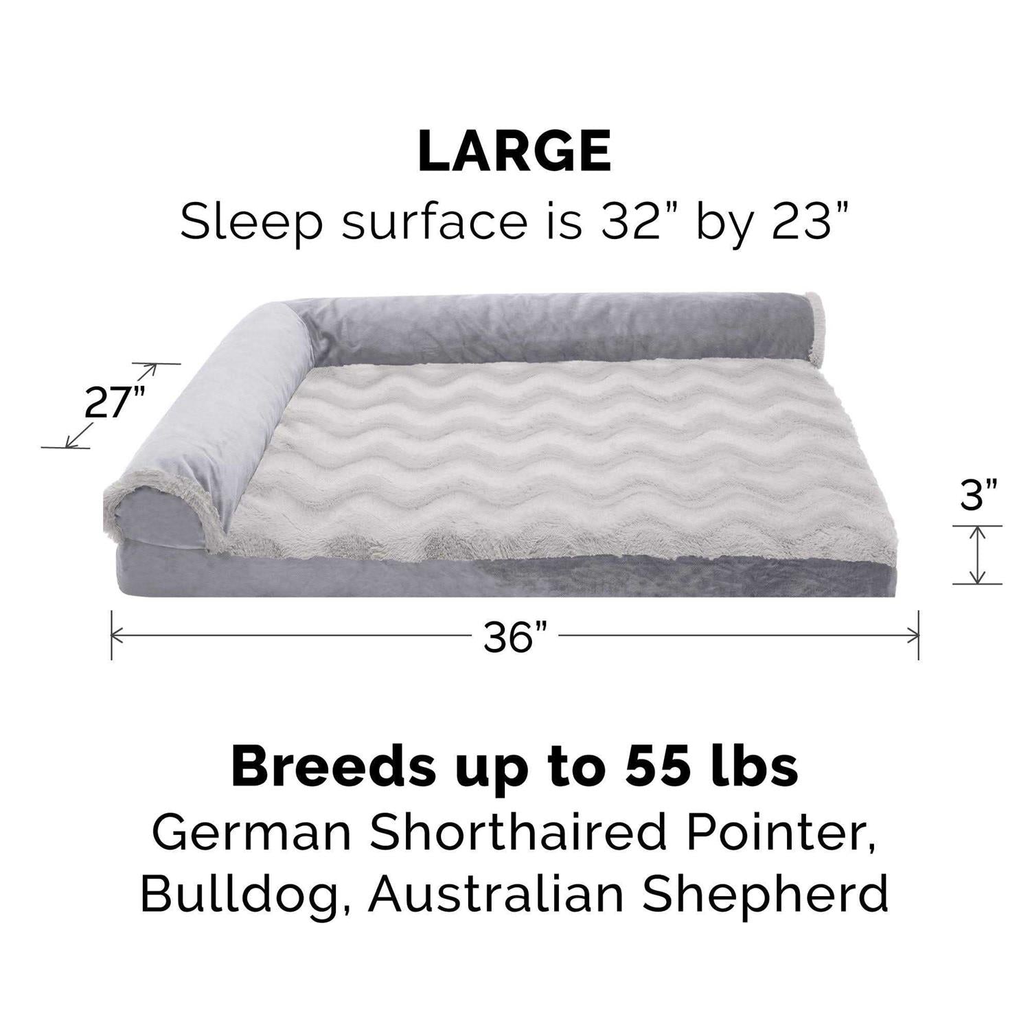 Velvet Chaise Lounge Dog Bed N910891